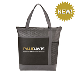 CHROME NON-WOVEN ZIPPER CONVENTION TOTE
